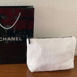 New Chanel precision cosmetic case white 11x 18”